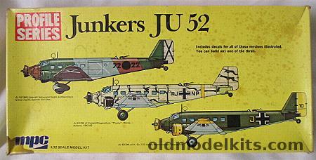 MPC 1/72 Junkers Ju-52 3MG/3M Wheels or Floats - Profile Series plastic model kit